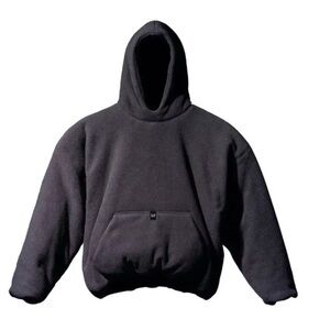 Yeezy Gap by Balenciaga Polar Fleece Black Oversized Padded Hoodie - Size XL new